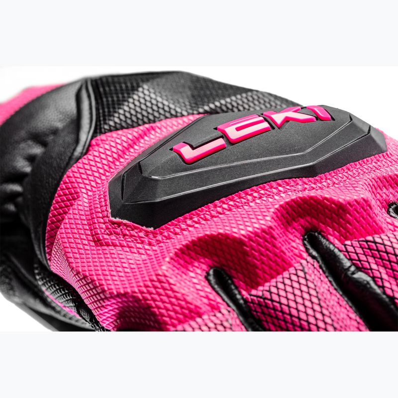 Women's Ski Gloves LEKI WCR Venom SL 3D black/pink 12