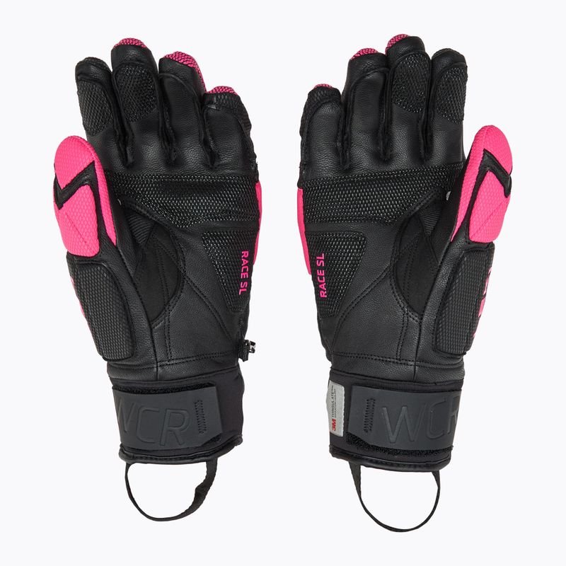 Women's Ski Gloves LEKI WCR Venom SL 3D black/pink 2