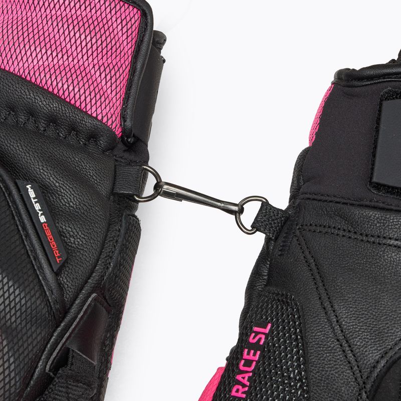 Women's Ski Gloves LEKI WCR Venom SL 3D black/pink 6
