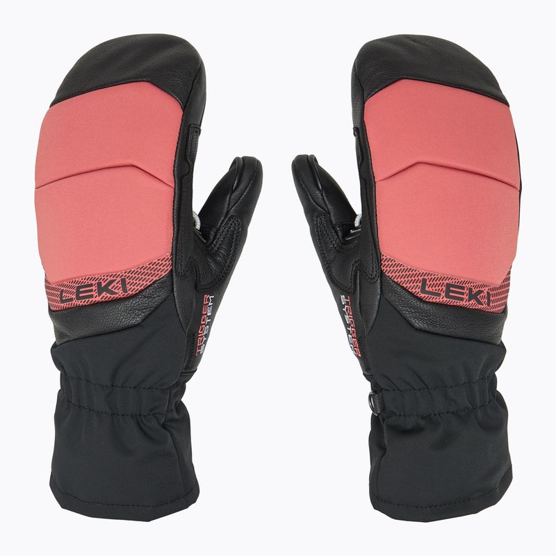 LEKI Griffin Base 3D Mitt black/ rose women's ski glove 3