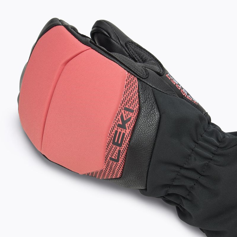 LEKI Griffin Base 3D Mitt black/ rose women's ski glove 5