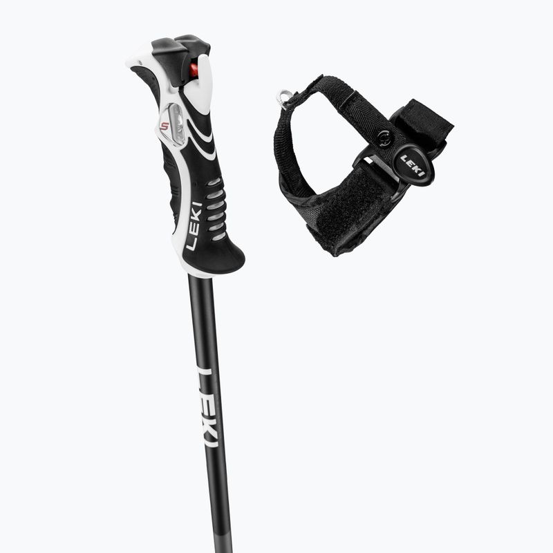 LEKI Bold Lite S dark anthracite/black/bright blue ski poles 3