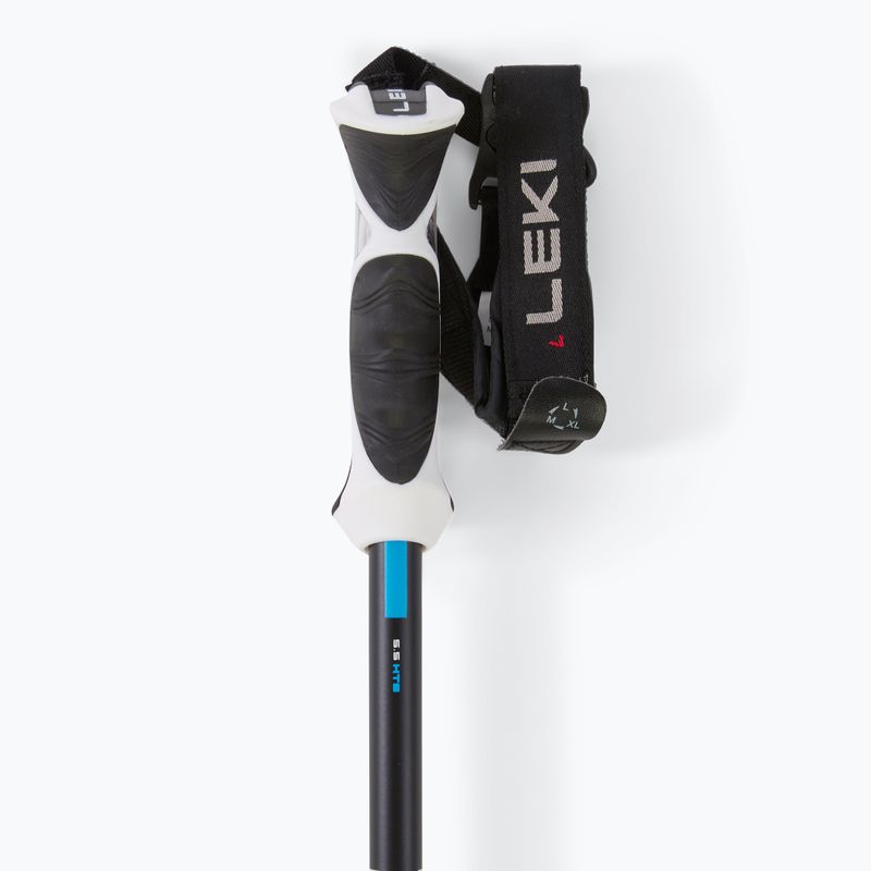 LEKI Bold Lite S dark anthracite/black/bright blue ski poles 2
