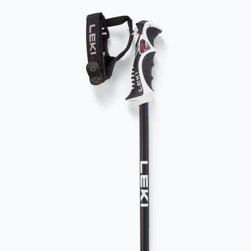 LEKI Bold Lite S dark anthracite/black/bright blue ski poles 4