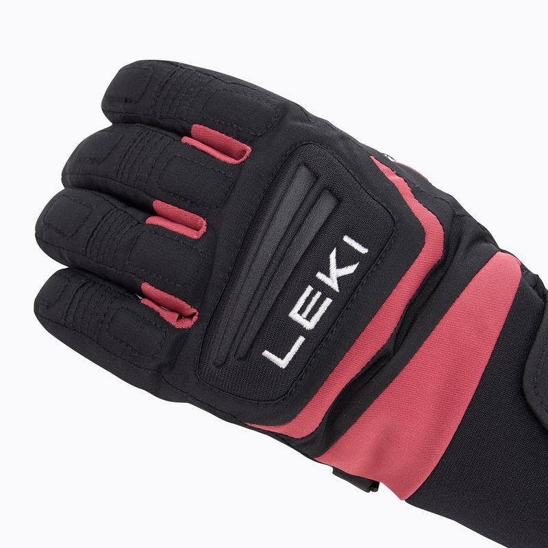 LEKI Griffin 3D Junior children's ski glove black/ rose 4