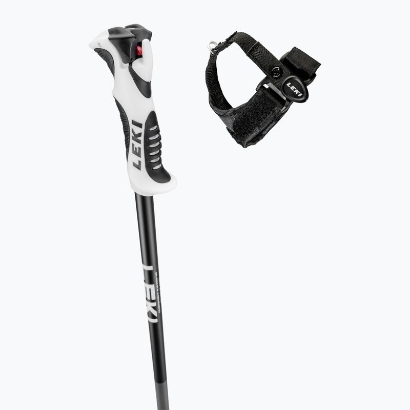 LEKI Bold Lite S dark anthracite/ black/ white children's ski poles 4