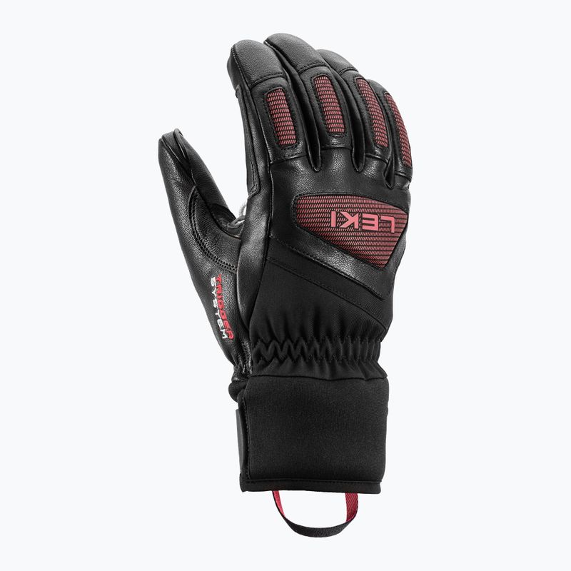 Women's Ski Gloves LEKI Griffin Pro 3D black/ rose