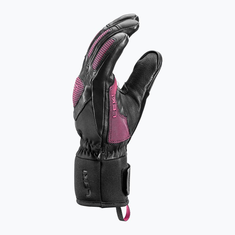 Women's Ski Gloves LEKI Griffin Pro 3D black/ rose 3