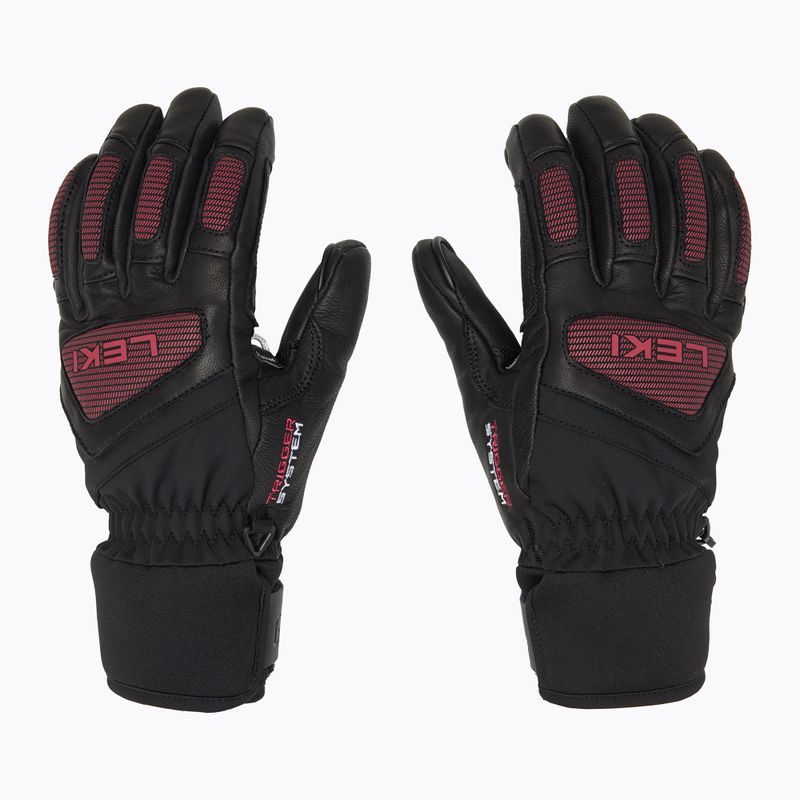 Women's Ski Gloves LEKI Griffin Pro 3D black/ rose 3
