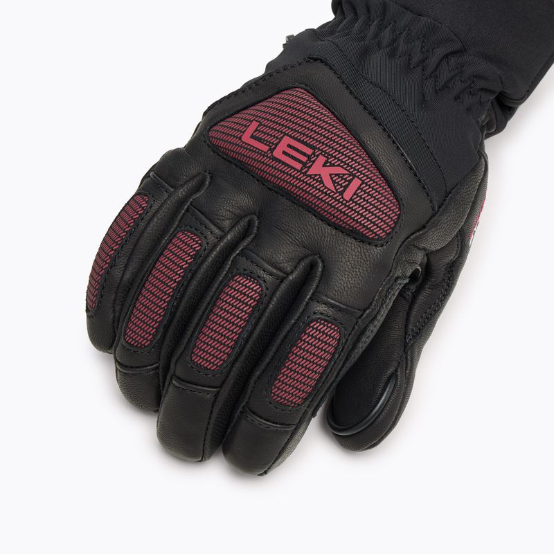 Women's Ski Gloves LEKI Griffin Pro 3D black/ rose 5