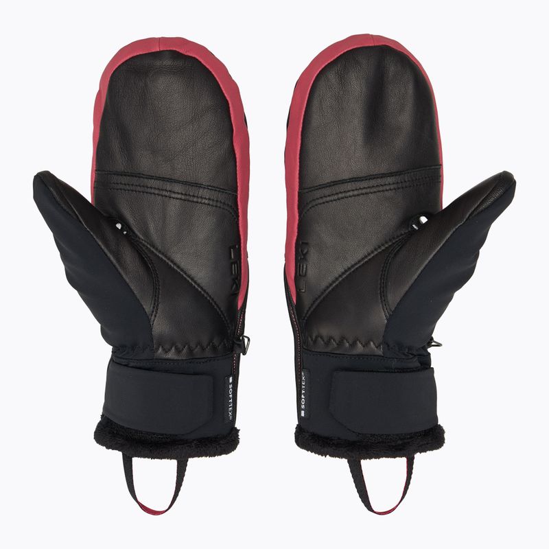 LEKI Women's Ski Gloves Vallarta 3D Mitt black/ rose 2