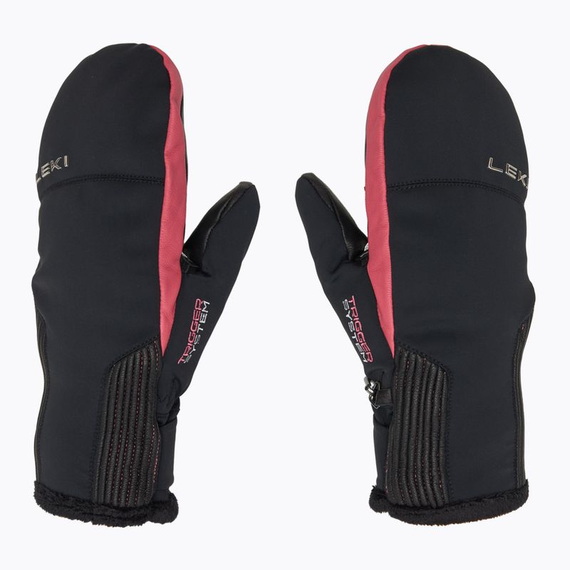 LEKI Women's Ski Gloves Vallarta 3D Mitt black/ rose 3