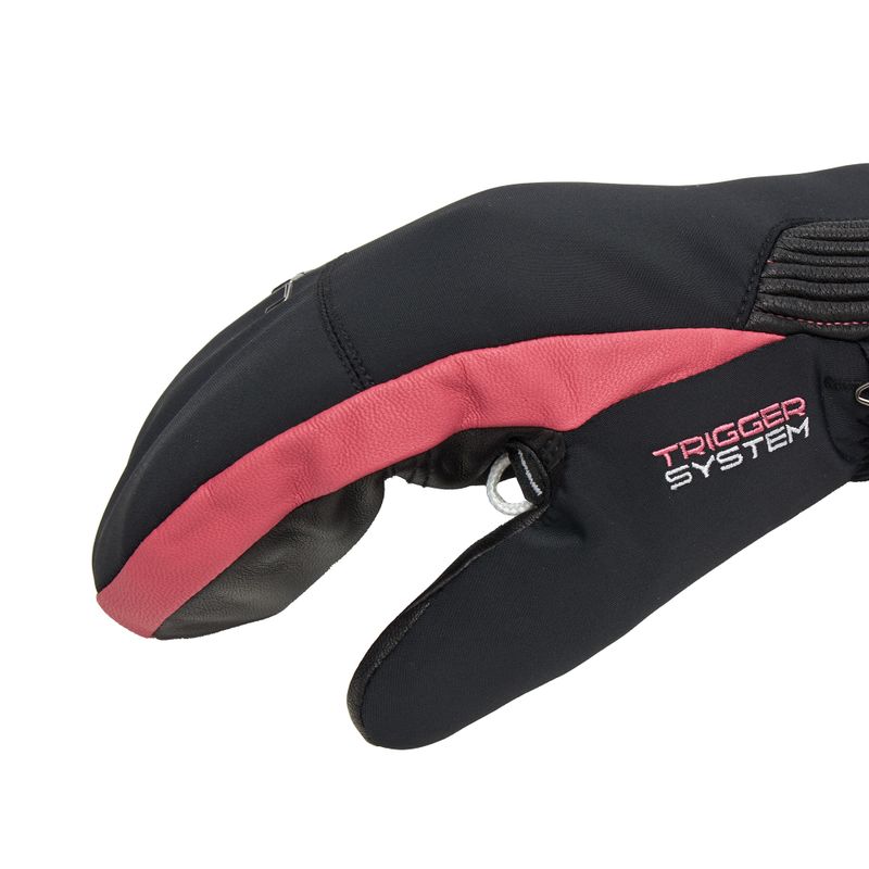 LEKI Women's Ski Gloves Vallarta 3D Mitt black/ rose 5