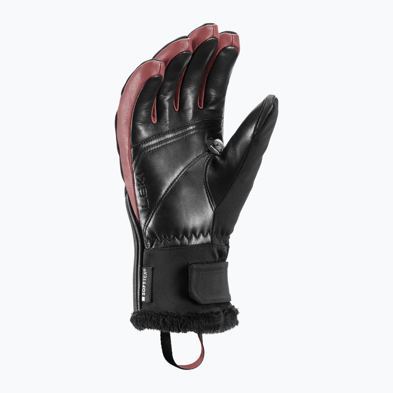 LEKI Women's Ski Gloves Vallarta 3D black/ rose 2