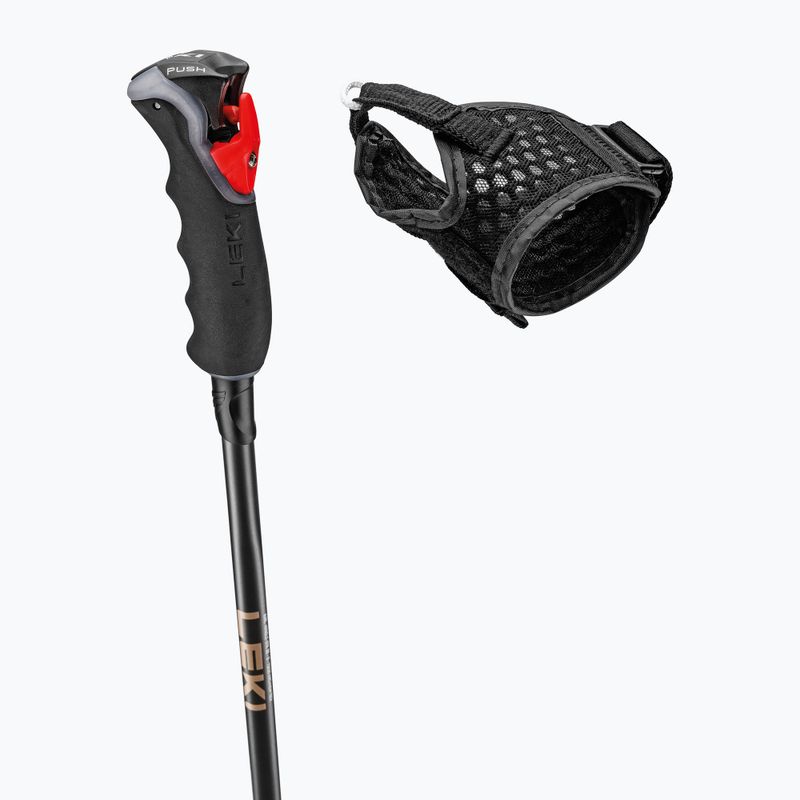 Ski poles LEKI Artena Airfoil 3D black/dark anthracite/rose gold 4