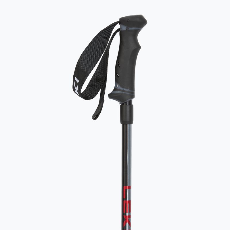 Ski poles LEKI Hot Shot anodized black/eloxal gray/eloxal red 2