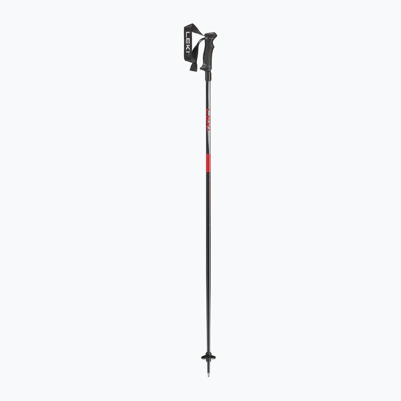 Ski poles LEKI Hot Shot anodized black/eloxal gray/eloxal red 8