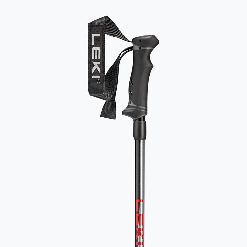 Ski poles LEKI Hot Shot anodized black/eloxal gray/eloxal red 9