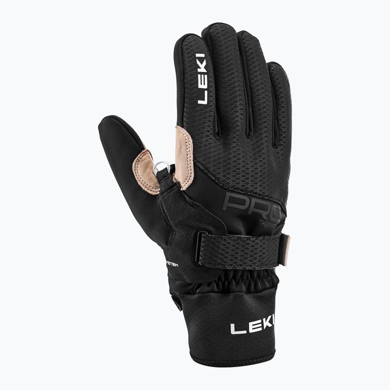 Cross-country skiing gloves LEKI PRC Premium ThermoPlus Shark black/sand 2