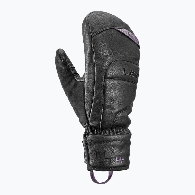 Women's ski gloves LEKI Montera Prime Women Mitt black/blackberry gray 2