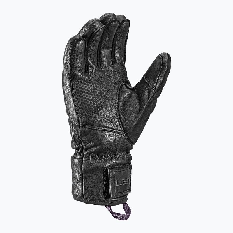 Women's ski gloves LEKI Montera Prime Women black/blackberry gray 3