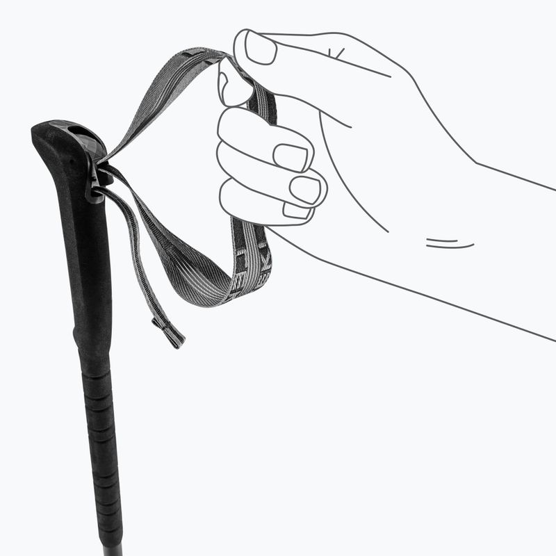 Trekking poles LEKI Skytera Lite black/white/neonorange 7