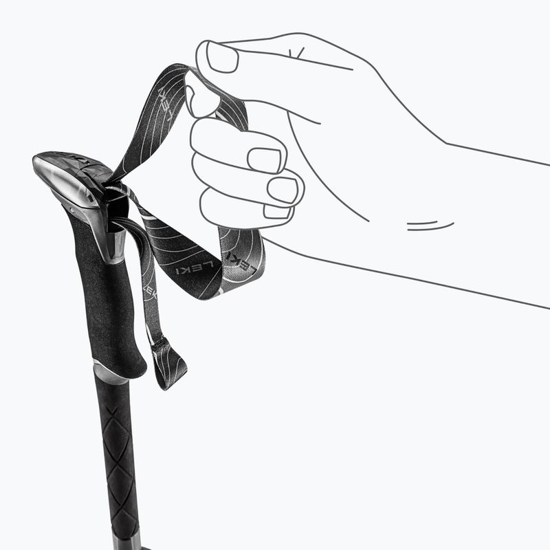Trekking poles LEKI Makalu FX TA black stone blue/dark white 6