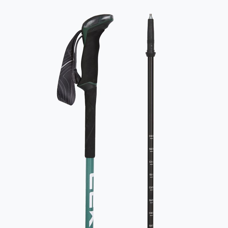 Trekking poles LEKI Makalu Lite malachite green/dark malachite green/white 3