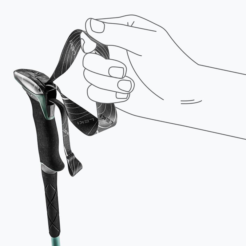 Trekking poles LEKI Makalu Lite malachite green/dark malachite green/white 6