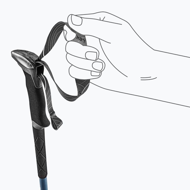 Trekking poles LEKI Makalu stone blue dark/warm grey dark 6