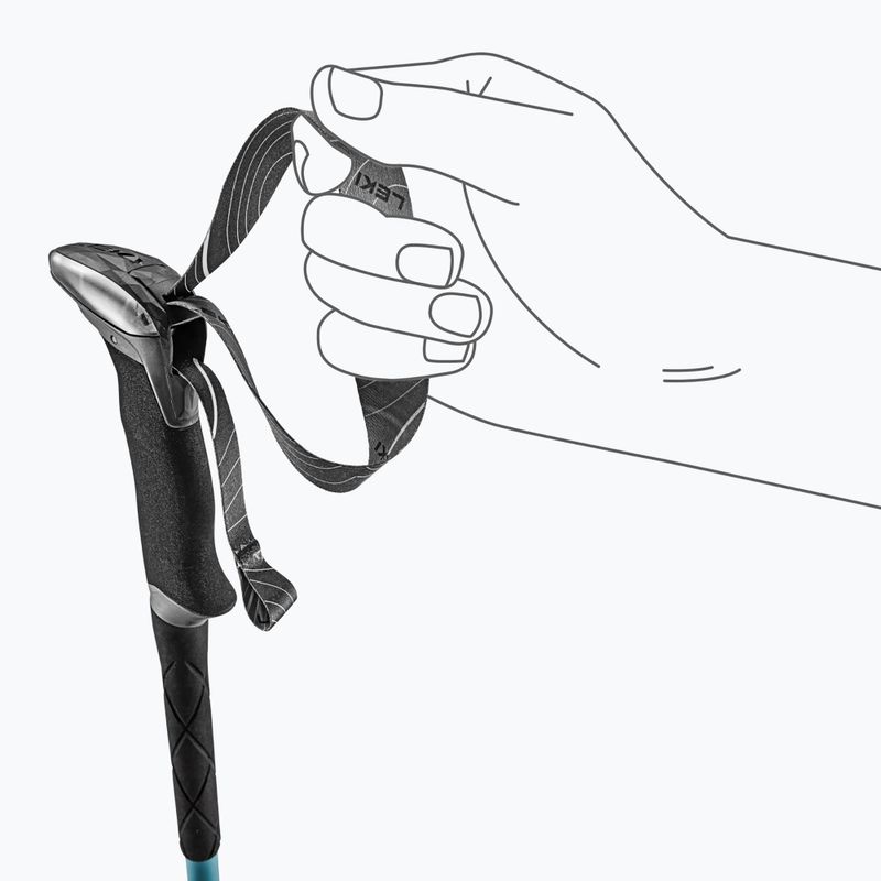 Trekking poles LEKI Makalu Lite AS greenblue light/greenblue dark 6