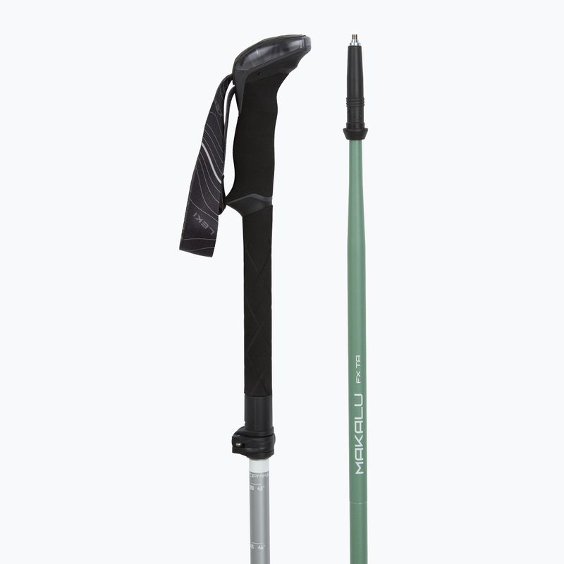 Trekking poles LEKI Makalu FX TA silver/greygreen/white 3