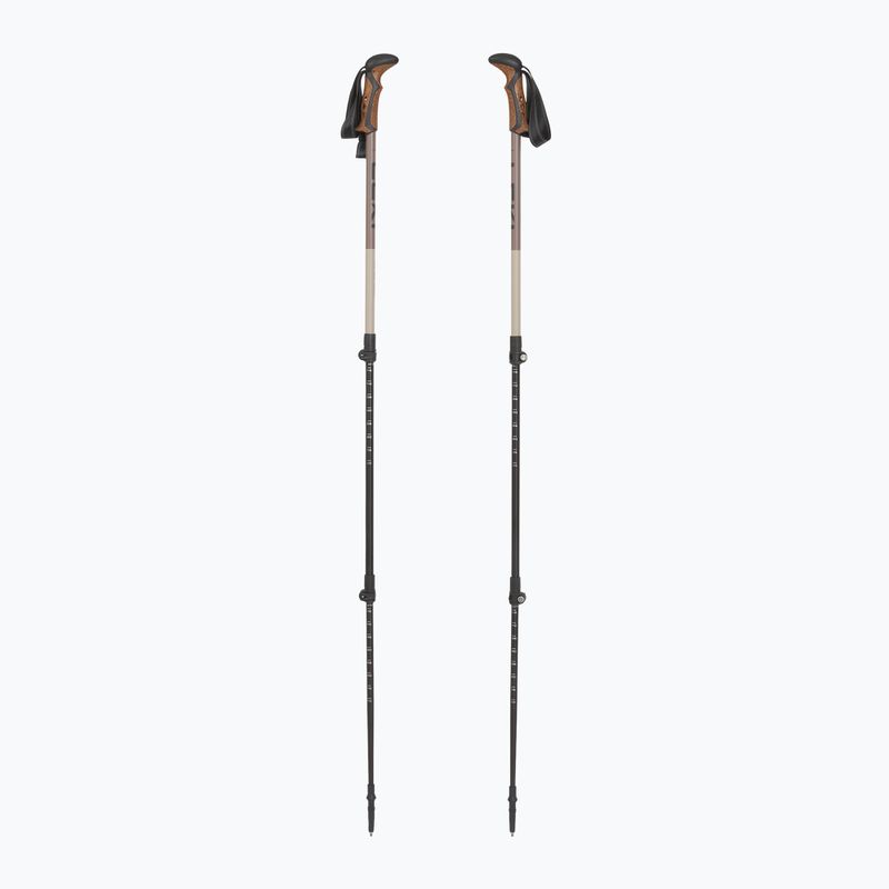 Trekking poles LEKI Khumbu black/pale clay light/pale clay dark