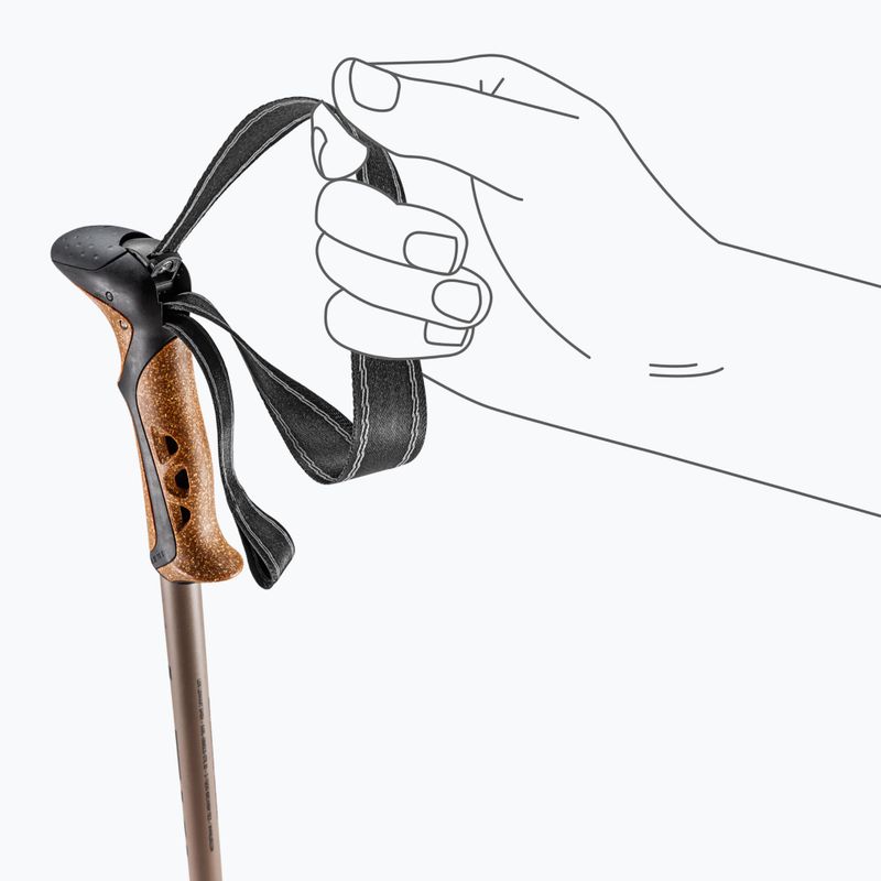 Trekking poles LEKI Khumbu black/pale clay light/pale clay dark 6