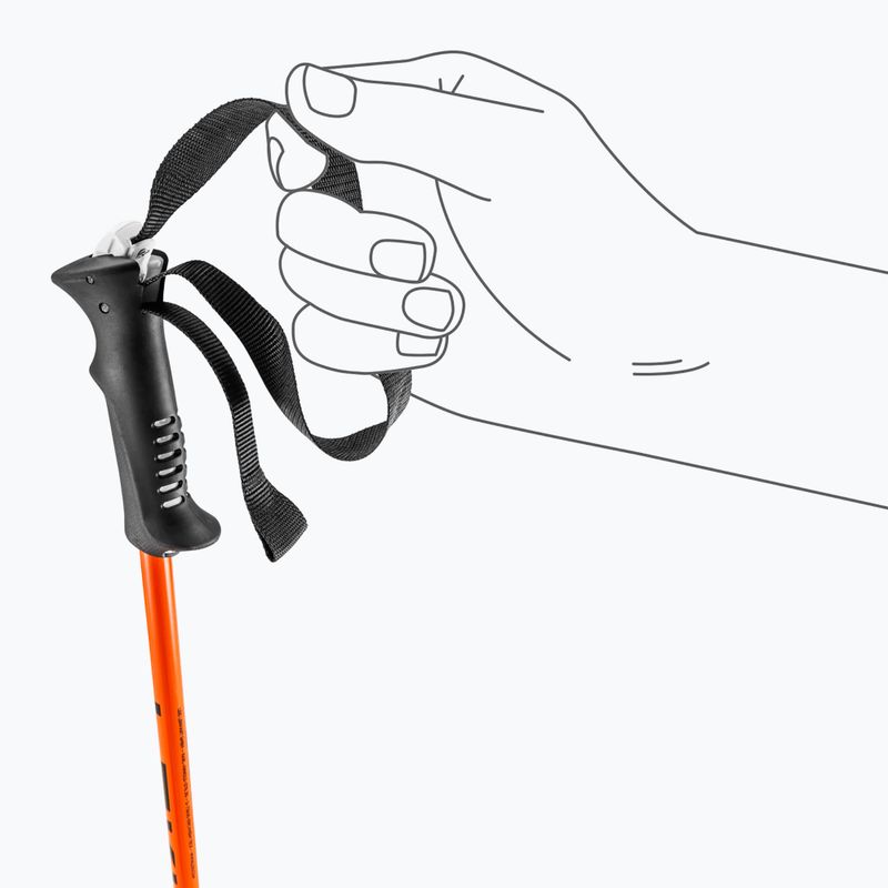 Trekking poles LEKI Legacy Junior orange/dark blue/white 6