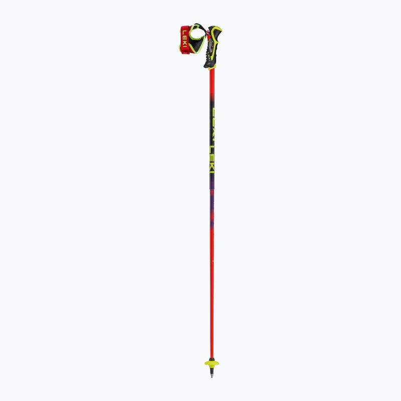 Ski poles LEKI Venom SL TR bright red/black/neon yellow 2