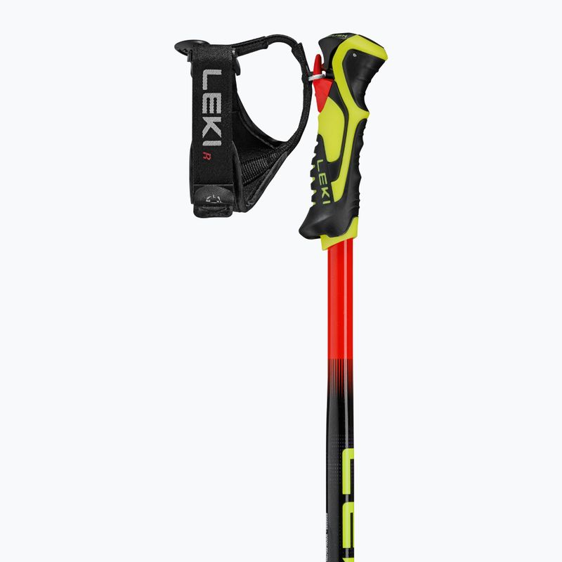 Children's ski poles LEKI WCR Evo Lite SL TR bright red/black/neon yellow 3