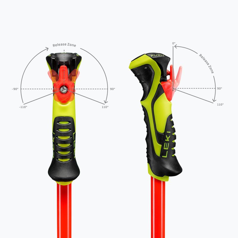 Children's ski poles LEKI WCR Evo Lite SL TR bright red/black/neon yellow 7