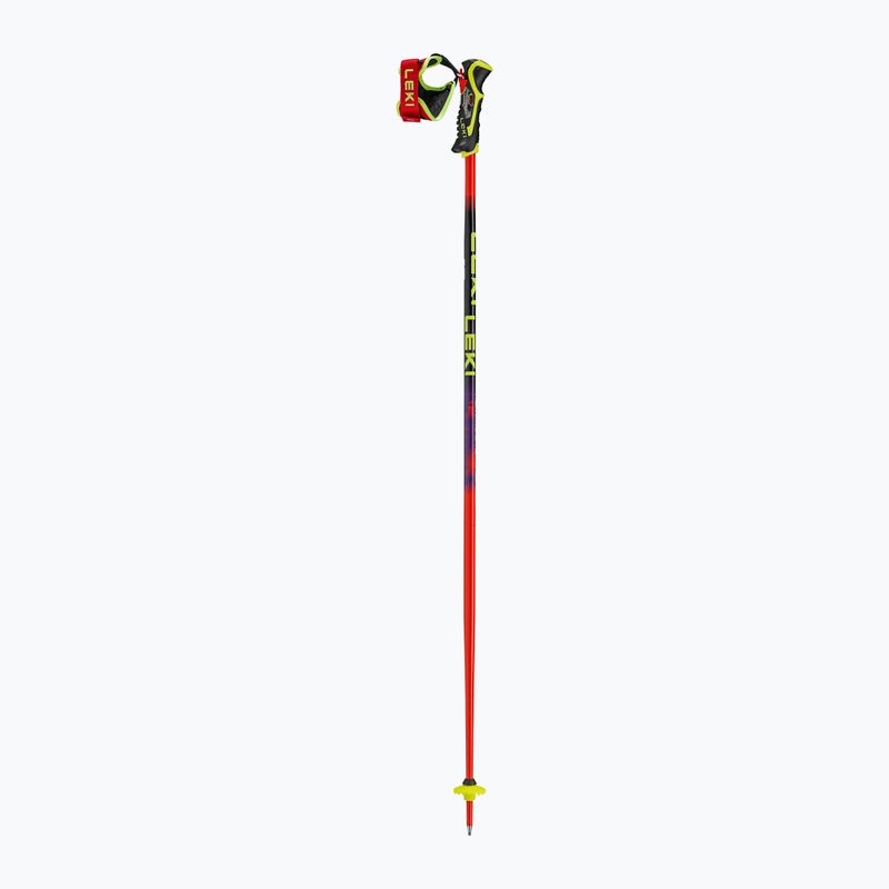 Children's ski poles LEKI WCR Pro Lite SL TR bright red/black/neon yellow 2
