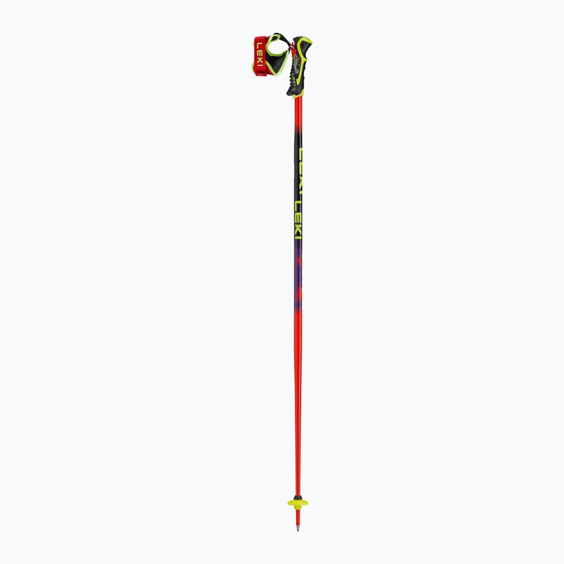 Ski poles LEKI WCR Pro SL TR bright red/black/neon yellow 2