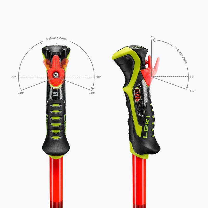 Ski poles LEKI WCR Pro SL TR bright red/black/neon yellow 7