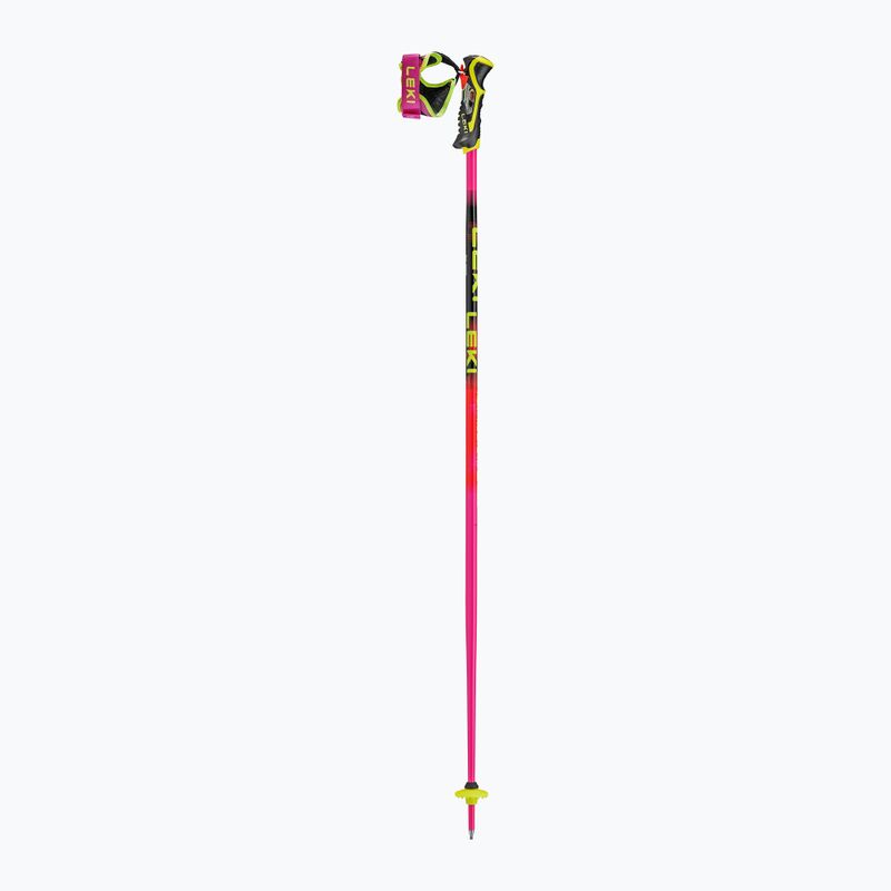 Children's ski poles LEKI WCR Pro Lite SL TR neon pink/black/neon yellow 2