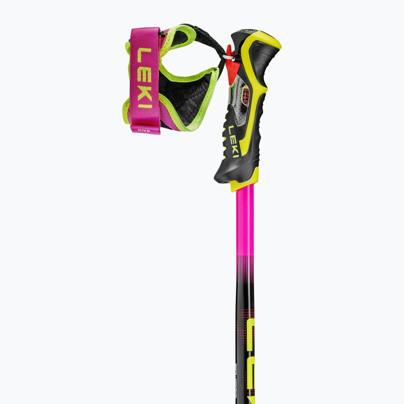 Children's ski poles LEKI WCR Pro Lite SL TR neon pink/black/neon yellow 3