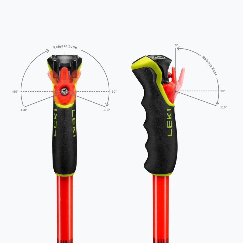 Ski poles LEKI WCR Pro GS TR bright red/black/neon yellow 7
