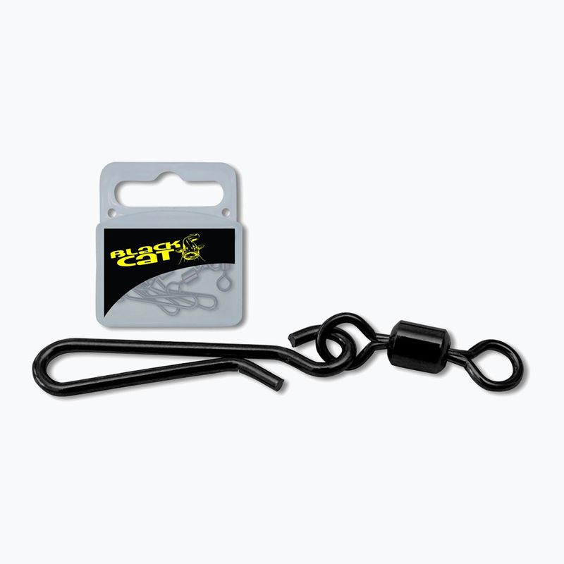 Black Cat catfish swivel 6116005 clip-on black 5pcs 6116005