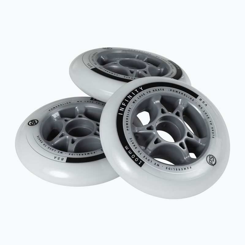 Powerslide Infinity white rollerblade wheels 905225 4