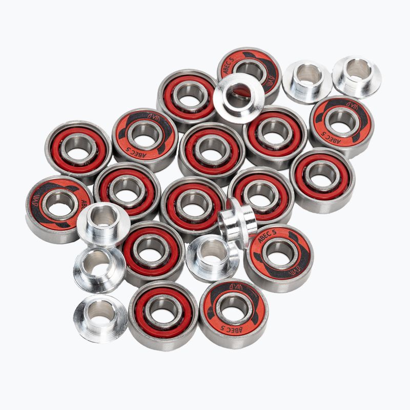Powerslide PS One Spacer/Bearings rollerblade wheels 8 pcs. 84mm/82A white 905306 3