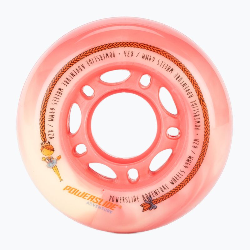Powerslide Princess Girls Wheel 64 4-pack pink 905315 rollerblade wheels 2