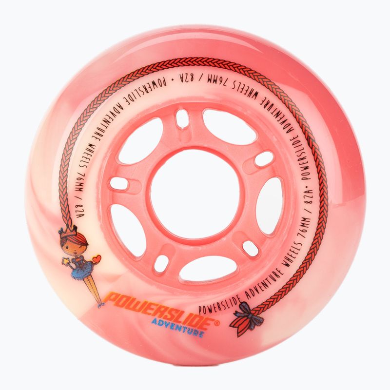 Powerslide Princess Girls Wheel 76 4-pack pink 905317 rollerblade wheels 2