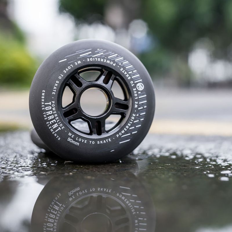 Powerslide Torrent Rain 4-Pack rollerblade wheels black 905364 2